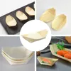 Geschirr-Sets, Einweg-Holz-Kajak-Snack-Tablett, Boot, japanisches Geschirr in Form von Sushi