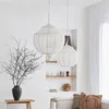 Pendant Lamps Simple Fabric Lantern Ball Chandelier Japanese Style Quiet Home Stay Nordic Creative Bedroom Restaurant