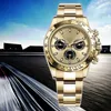 Tittar på varumärke för män automatisk mekanisk handledsklocka designer montre de luxe 41mm fällande spänne guld hårdlex vattentät stoppur armbandsur dhgate