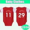 23 24 Babykleidung GABRIEL TIERNEY Fußballtrikots SAKA ODEGAARD SMITH ROWE G. JESUS Home Red Fußballtrikots Uniformen