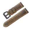 Genuine Calf Leather Watch Strap Bracelet Watch Bands Assolutamente Brown Watchband for Pane rai 22mm 24mm 26mm323h