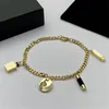 Retro Vintage Bangle İç Mektup Altın Gofret Cooper Bilezik Hip Hop Charm Pirinç Bilezikler Kadın Basit Moda Partisi Takı