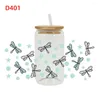 Raamstickers UV DTF Transfers 16oz Cup Wraps Vlinder Bee Insect Gedrukt Voor DIY Glas Keramiek Metaal Etc Materiaal Oppervlak. D370