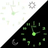 Relojes de pared, números mixtos, reloj luminoso de diseño moderno, decoración del hogar, pegatinas grandes, fácil de leer, reloj DIY brillante para sala de estar