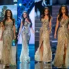 Vestido Miss Universo Zuhair Murad Ariviic Feving Dresses Mermaid Gold Side Slit Crystal Beded Beded Lace Tulle Drom Celebrity Dr286n