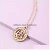 Anhänger Halsketten Update 12 Sternzeichen Halskette Münze Goldkette Widder Stier Anhänger Charm Star Choker Astrologie für Frauen Mode Je Dhbln