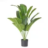 Objetos decorativos Estatuetas Grandes Plantas Artificiais Folhas de Palmeira Verde Folha de Bananeira Plástico Planta Falsa Casamento Jardim Sala de Estar Decoração de Mesa L230724