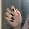 Ложные ногти DIY NAIL ART Гель фальшивый валентинок День Сердца Нажатие на черное акриловое полное полное набор для женщин