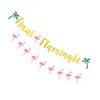 Dekorativa blommor 2 datorer Flamingo Latte Hawaiian borddekorationer Stylish Hanging Banner Paper Flash Party Banners Bankett Creative Po Prop