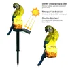 1.2V Outdoor Solar Lawn Lights IP65 Waterproof Parrot Shape Ground Insert Landscape Light Resin Crafts