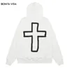 Men's Hoodies Letter Print Harajuku Unisex Oversized Hip Hop Casual Loose Pullover Graphic Y2K Men Hooded Sweatshirt