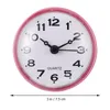 Wall Clocks Goblincore Room Decor Mirror Anti-fog Clock Silent Bathroom Waterproof Suction Cup White Plastic Office