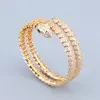 Ny Bilayer Diamond Snake Bangle Armband för kvinnor Guld Men Charm Infinity Tennis Armband Luxury Designer Jewelry Fashion Party Wedding Presents Birthday Girls