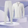 Męskie dresy męskie 2 -częściowy skręcony garnitur sportowy Slim Fit Casual Jogging Trening Zestaw odzieży sportowej