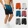 Short de course hommes femmes Double-pont séchage rapide Sport Legging Fitness Jogging basket-ball entraînement 2 couches pantalon respirant