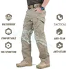 Pantalones de hombre Pantalones de carga tácticos Hombres Bolsillos múltiples Transpirable Secado rápido SWAT Pantalones elásticos de combate Pantalones impermeables de trabajo militar del ejército 5XL 230724