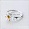 Band Ringen Casual Madeliefje Bloem Voor Vrouwen Verstelbare Opening Vinger Ring Bruid Bruiloft Verloving Verklaring Sieraden Gift Drop Levering Dhaab