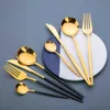 24pcs/6set cutlery set tableware sets of dishes nifesspoons set stainless SteelカトラリーディナーウェアスプーンセットL230704