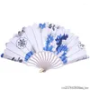 Feestgunst 100 stks Bruiloft Hand Fan Bamboe Chinese Vouwen Craft Fans Gunsten