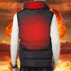 Mäns västar smarta konstant temperaturuppvärmning kappa USB Säkert batteri Varma män Vest Casual Solid Color Sleeveless Mens Waistcoat