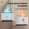 Diffuseur d'huiles essentielles de recharge USB 1pc, deux couleurs de flamme, humidificateur à effet de flamme, diffuseurs d'arômes humidificateur d'air à ultrasons