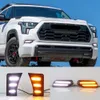 LED DRL phare sourcil feux diurnes pour Toyota Tundra Sequoia 2022 2023 avec clignotant jaune dynamique Signa antibrouillard