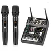 Mikrofonlar Kablosuz Mikrofon Sesli Mikser 4 Kanallar Karaoke Bluetooth Mic DJ Studio TV Bilgisayar Ev Gösteri Partisi Kilise Düğünü