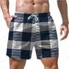 Shorts pour hommes 2023 vente d'été pantalons de plage de mode impression 3D à carreaux colorés Style décontracté hawaïen