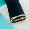 Ny X Bangle för kvinnor med diamanter korsar över guldarmband t exklusiva designer smycken damer fest bröllopspresent