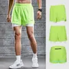 Running Shorts 2023 Men Double-Deck Quick Dry Sport Three Point Pants 2 Layers In1 Fitness Jogging Workout Mesh