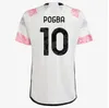 23 24 Maglie di calcio Chiesa Vlahovic Milik di Mariakean Pogba Bremer Danilo Locatelli Rabiot All Away Shirt Fals Fans Player Kits Kits Uniforms