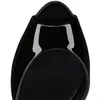 Lyxröd ensamskor sommarsandal me dolly zeppa 85 mm mules patent läder kil sandaler namn designer lady casual heel