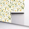 Bakgrundsbilder Multicolor Peony Daisy Peel och Stick Bakgrund Beige Flower Självhäftande Removaber Waterproof Wall Mural Decor