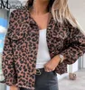 Vrouwen Jassen Herfst Nieuwe Luipaard Print Denim Jas vrouwen Single-breasted Vest Revers Kraag Jas Vrouwelijke Casual Commuter Losse Bovenkleding T230724