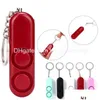 Nyckelringar Mini Personligt larm Självförsvar Keychain Double Horn Safe Stable Portable Alarm For Women DHS Leverans Drop Smycken DHHF1