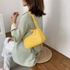 Abendtaschen Weiche PU Damen Ledertasche Frauen Lila Unterarm Retro Einfarbig Handtaschen Mode Kleine Schulter