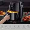 6.3 Qt Stor familjestorlek Groreess Air Fryer med digital temp och tidskontroll, anpassningsbara 8 i 1 funktioner för stekning, matlagning, rostning, broiling, 1500 W, svart