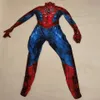 Halloween alla nya olika spiderhjälte Mark IV cosplay kostym pojkar män bodysuit zentai full kropp kostym vuxna barn q0910276o