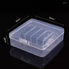 Ювелирные мешочки мини -коробки прямоугольник прозрачный пластиковый корпус для хранения контейнер упаковочный коробка для серьги кольца.