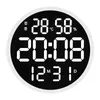 Wall Clocks 12inch LED Large Number Clock Digital Temperature And Humidity Electronic Modern Design Decoration Home Office Decor