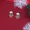 Kolczyki stadnorskie Śliczne wisienki z płatkiem śniegu dla kobiet mody mody świąteczne biżuterię akcesoria prezentowe