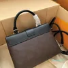 Locky TOTE Bag Wysokiej jakości skórzana crossbody Metal METAL Classic Clutch Torby Luksusowe projektanta drukowane wzór Mono torebki na ramię