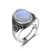 Solitaire Ring Vintage Moonstone Rings for Women smycken Finger Kvinnlig charmig presentuttalande Drop Delivery