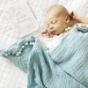 Koce Swoli Organiczny bawełniany muślinowy muślinowy ręcznik do kąpieli z podwójną gazą Baby Bring Born Diak Pieluar Wrap Feeding P O Props 230724