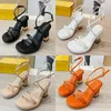 Leather womens sandals top luxury designer shoes fashion lace-up high heels sexy chunky platform shoes new summer casual shoes outdoor comfort buckle dress shoes