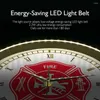 Wandklokken First Responder Brandweer Badge Logo Geluidsgeactiveerde klok met LED-verlichting Brandweerman Maltezer Kruis Horloge