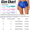 Women's Shorts Pole Dancewear Women's Shorts Minipants Shiny Metallic High Waisted Booty Shorts Cheeky Festival Rave Jazz Bottoms Club Costume 230721