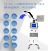 10 in 1Wrinkle Remover anti-aging Acne Treatment LED Pdt 7 Color Lights Led Photon Therapy Facial Therapy Equipment Pore Cleaner Whitening Skin Rejuvenation