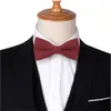 Bow Ties Candy Color Tie Classic Shirts Pre-tied Bowtie For Men Wedding Business Solid Butterfly Cravats