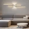 Lampada da parete Art Long Strip Nero Bianco Moderne luci a LED Soggiorno Sala da pranzo Camera da letto Comodino Portico Corridoio Lampade Illuminazione per interni